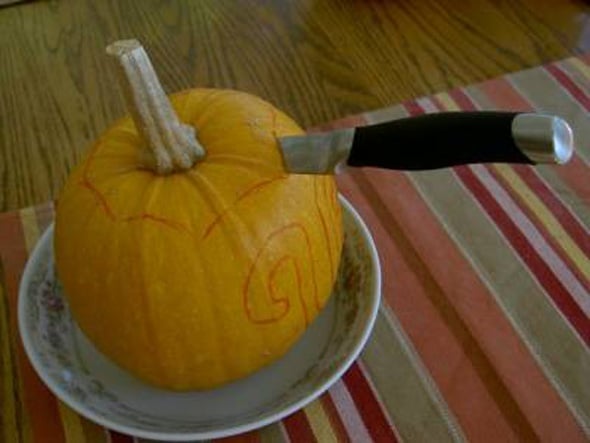 Top of the Halloween pumpkin