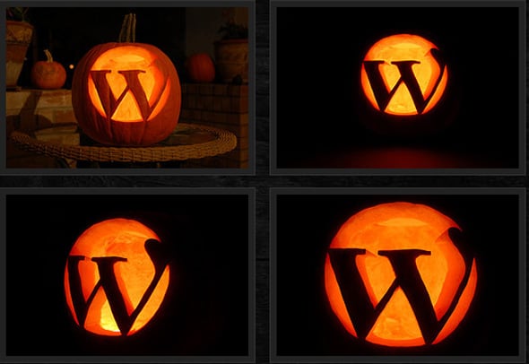 Wordpress Halloween pumpkin
