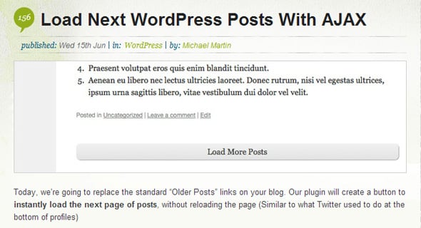 Load Next WordPress Posts With AJAX