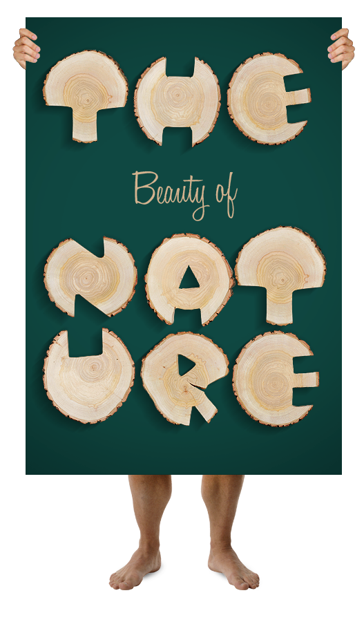 Natural wood font