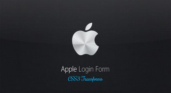 CSS3 Tutorials: Apple-like Login Form with CSS 3D Transforms
