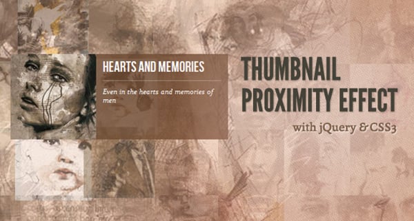 Thumbnail Proximity Effect with jQuerry and CSS3
