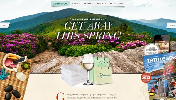 Travel website designs - Spring Tennessee