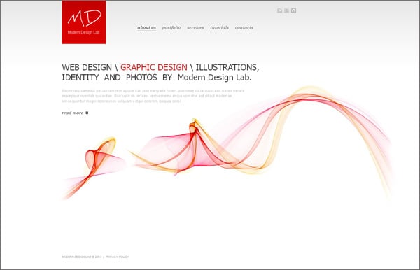 Clean Website Design for Design Studios