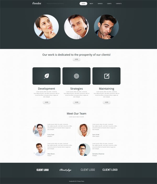 Clean Website Template for business companies