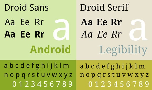 Droid sans and Droid serif - Google Fonts