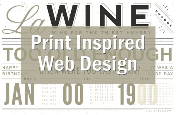 Print Inspired Web Design