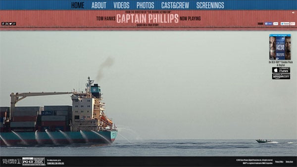 Movie Websites: Captain Phillips