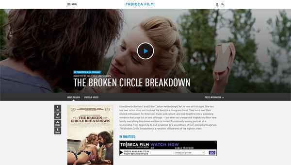 The Broken Circle Breakdown US Website