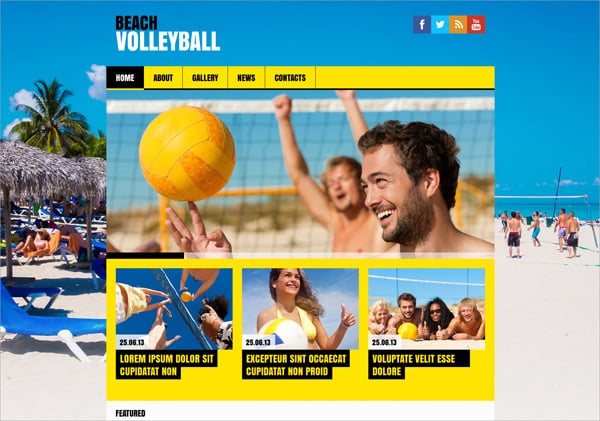 Youth Sports Website Templates