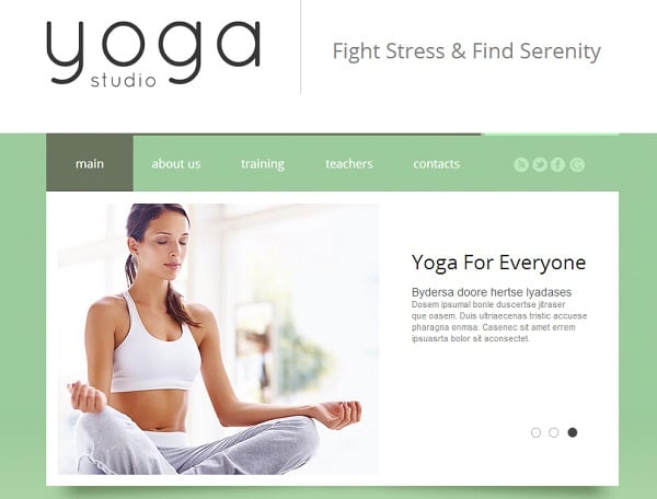 Simple Yoga Website Templates