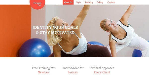 Clean and Simple Website Template for Pilates and Yoga Classes