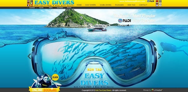  Water Website Design - Koh Tao diving water site
