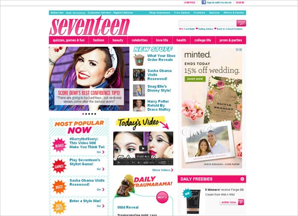 Teen Site The Design Is 90