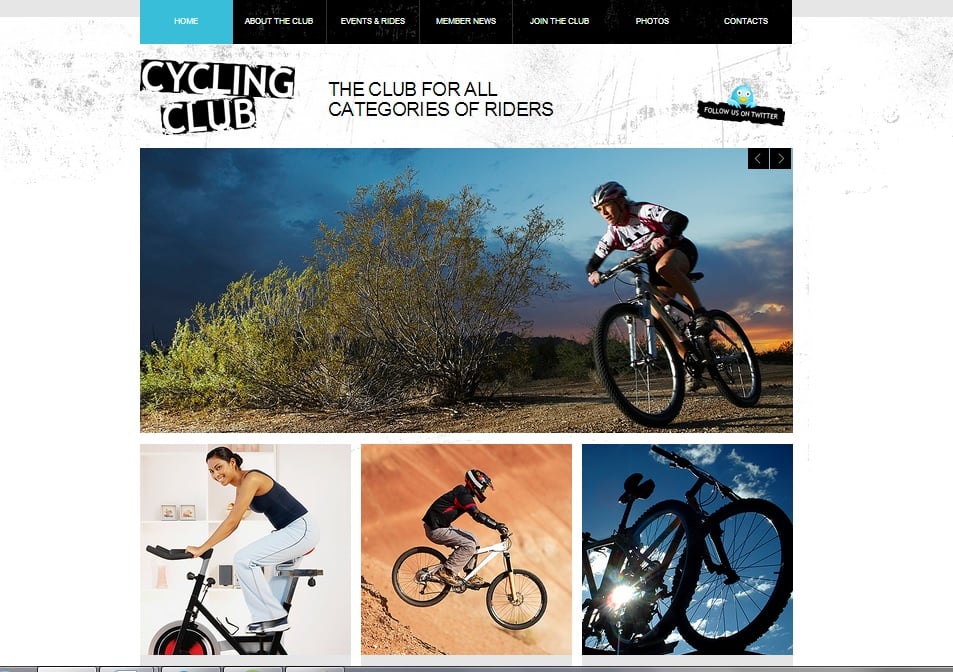 Grunge Design for Cycling Club Website