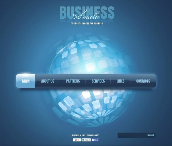 Business Monochromatic Website Template