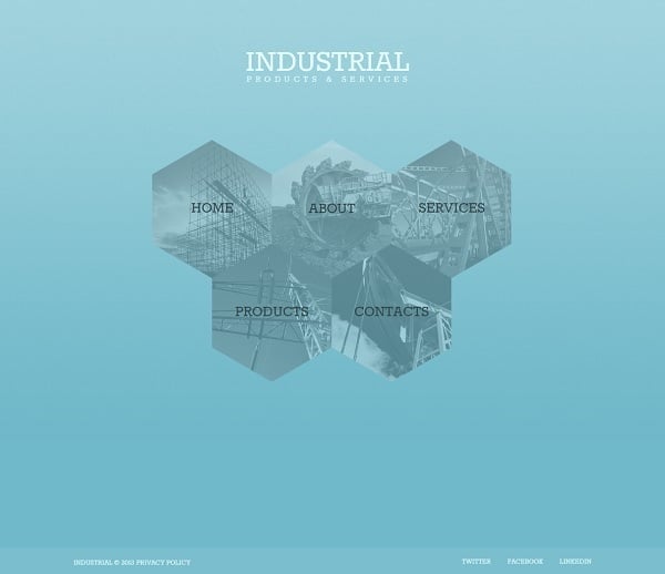 Industrial Monochromatic Website Template