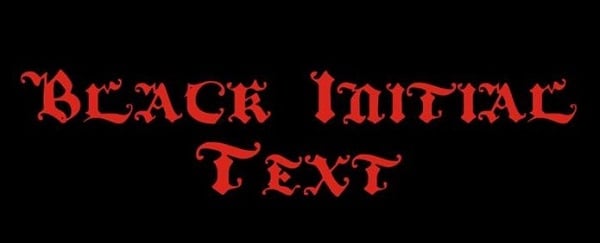 Black Initial Text