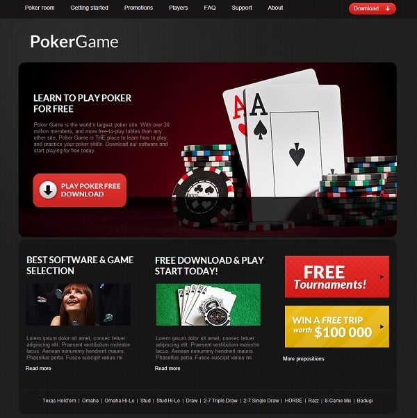 Online Gaming Website Template