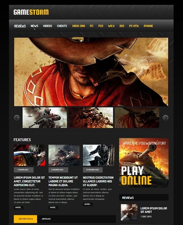 6 best gaming website templates and designs