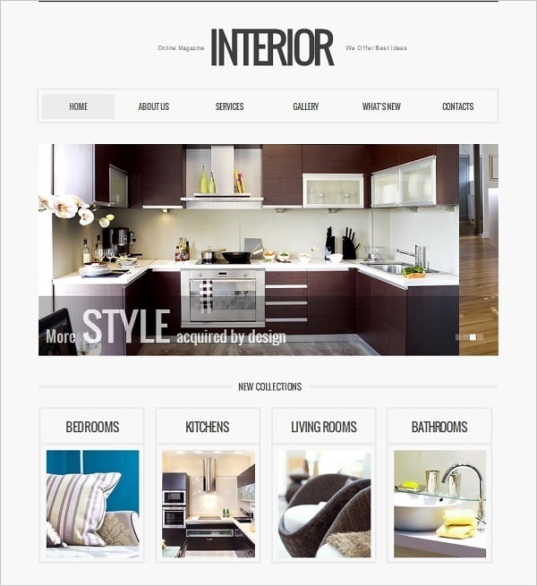 Symmetry in Interior Website Template