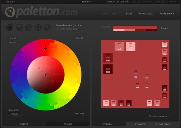 Paletton Color Palette Generator
