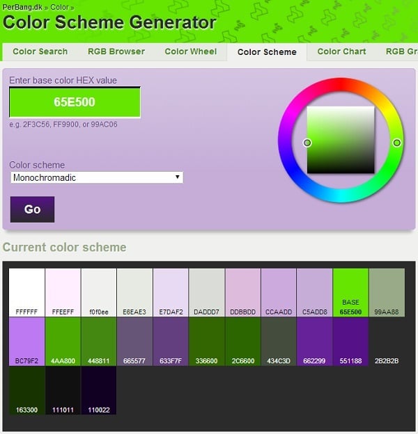 PerBang Color Palette Generator