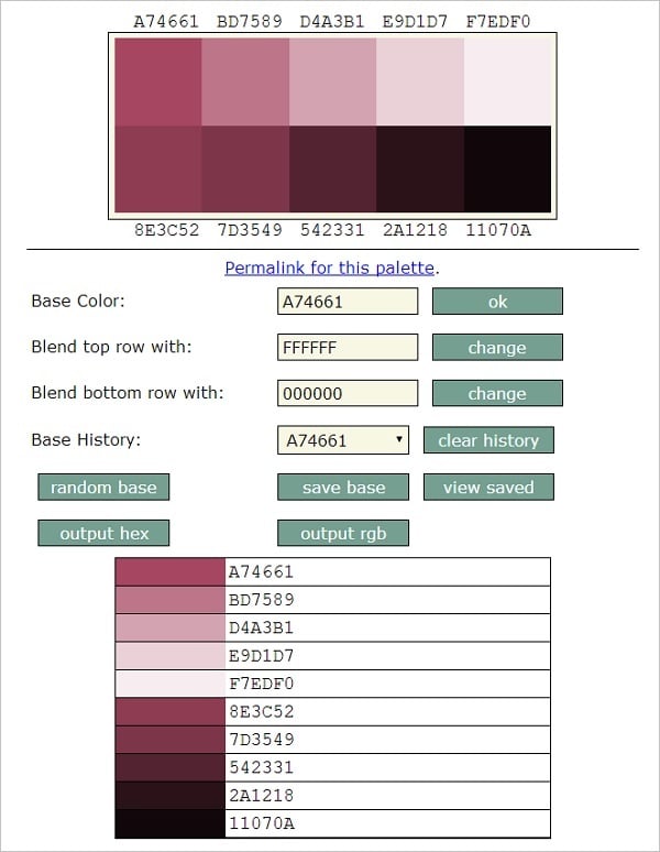 SlayerOffice Color Palette Generator
