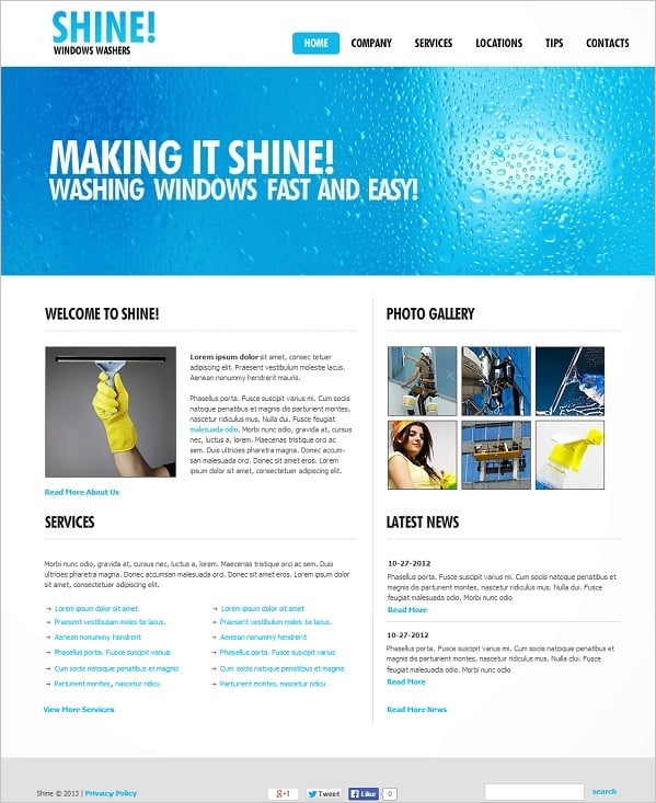 Cleaning Company Flash Web Template