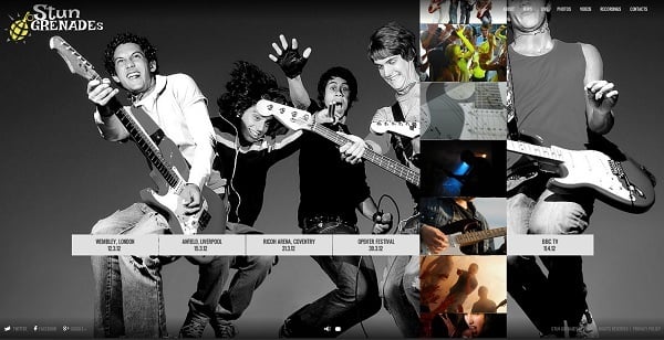 Music Band Website Template with Vertical Gallery