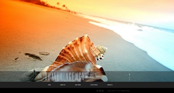 Travel Agency Web Template with Fixed Menu