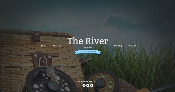 Hero Images Web Design - Web Template for Fishing Club