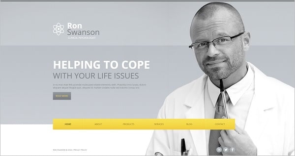 Personal Website Template for Psychologist