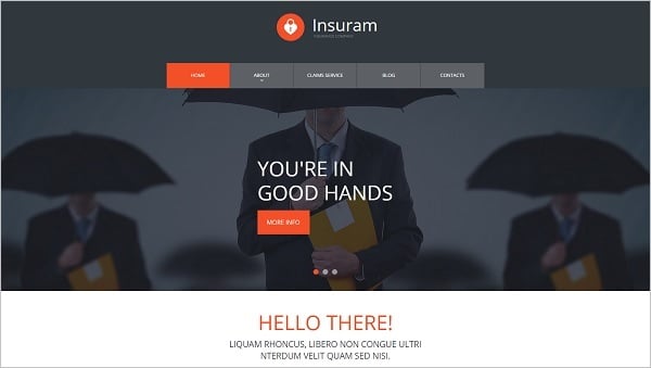 Web Template for Insurance Company