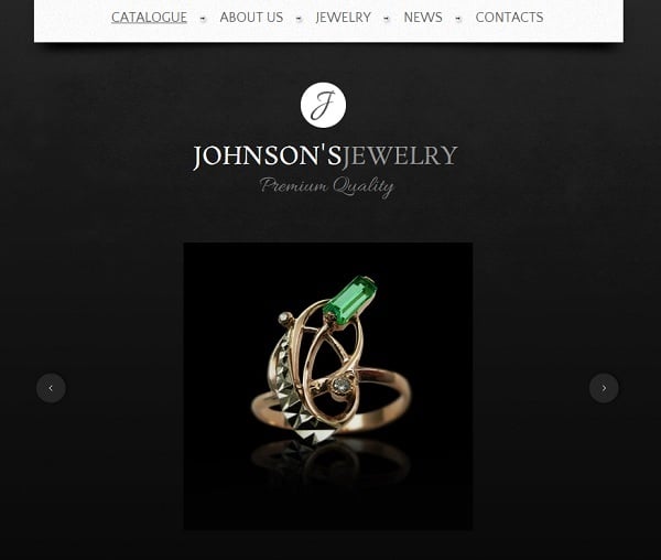 Jewelry Website Design - Template with Slider