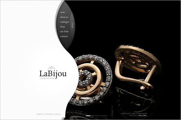 Jewelry Website Design - Black-and-White Website Template