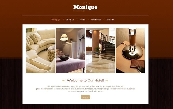 Building a Hotel Website - Brown-Colored Web Template for Hotel Business
