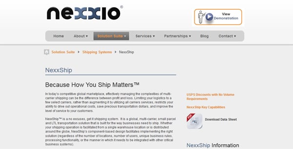 NexxShip Software for e-store
