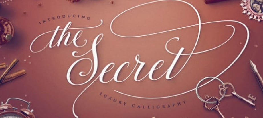 Calligraphy fonts - The Secret