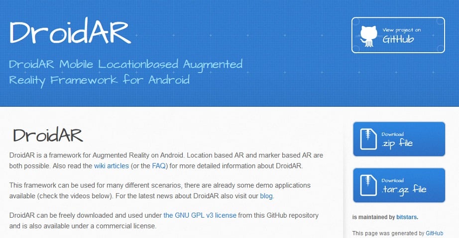 Augmented reality - DroidAR