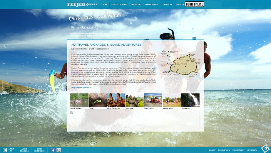 How to design a travel website color scheme - feejee