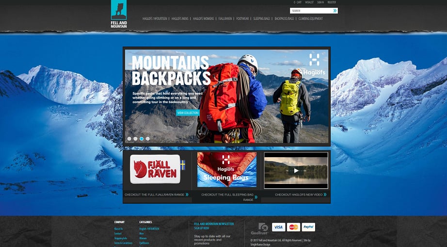 How to design a travel website color scheme - fell and mountain