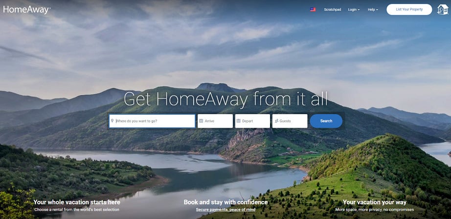 How to design a travel website color scheme - homeaway