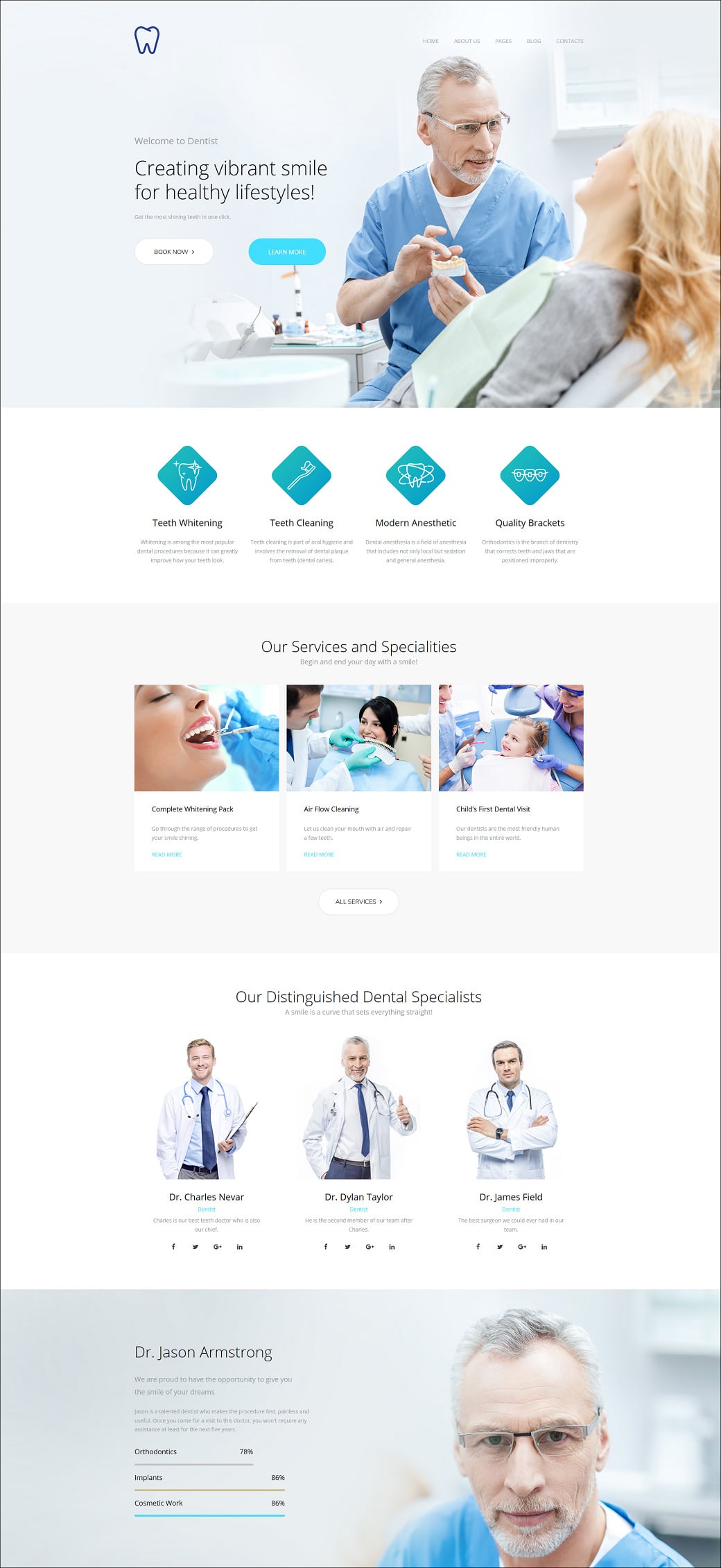 Skyline Business Website from MotoCMS - dentist extra home page