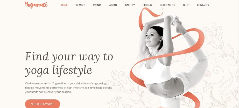 Yoganati Responsive Website Template