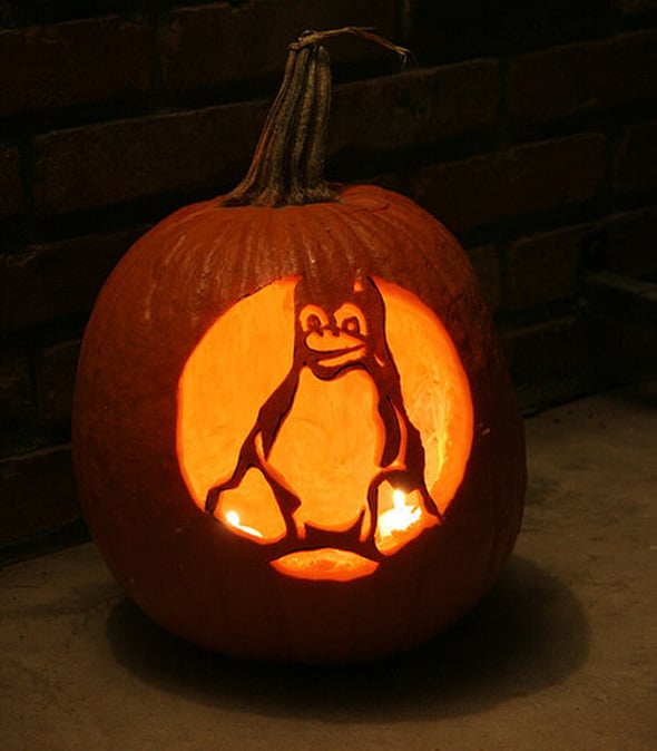 Tux penguin  Halloween pumpkin