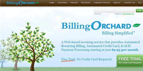 Billing Orchard invoicing app