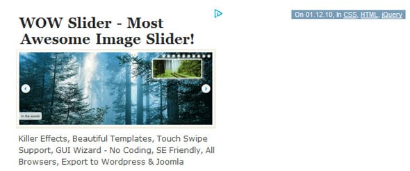 Lightest jquery content slider