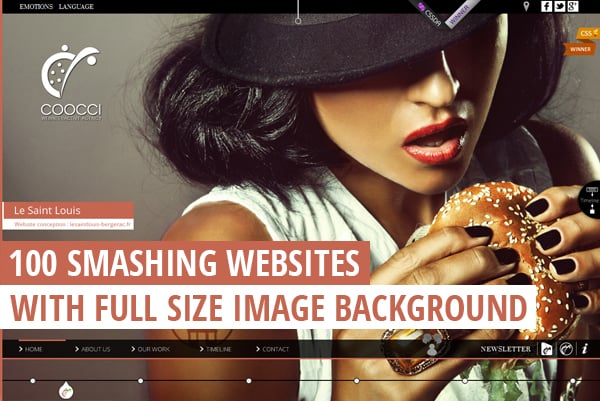 100 Smashing Websites with Full Size Image Background 