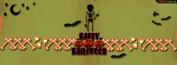 Happy Halloween Scelleton Facebook Cover